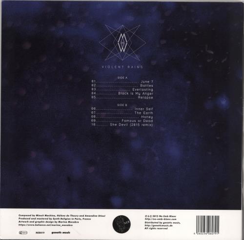 Minuit Machine Violent Rains - Autographed vinyl LP album (LP record) German 3K5LPVI766779