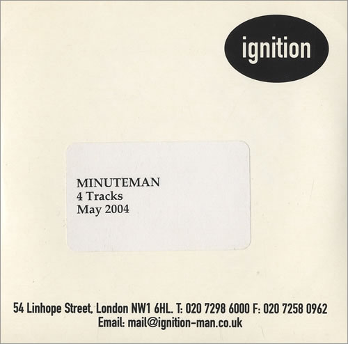Minuteman 4 Demo's CD-R acetate UK M/MCRDE473485