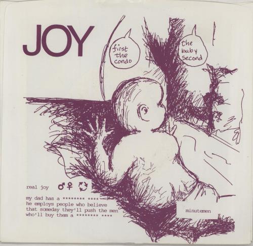 Minutemen Joy - Clear vinyl 7" vinyl single (7 inch record / 45) US MK607JO756976