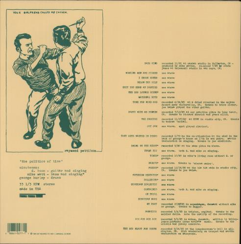 Minutemen The Politics Of Time vinyl LP album (LP record) US MK6LPTH874159