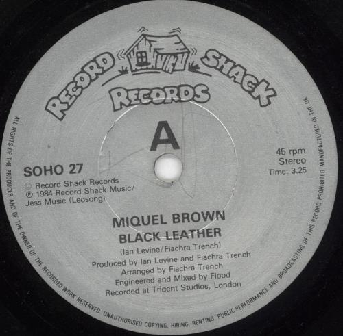 Miquel Brown Black Leather 7" vinyl single (7 inch record / 45) UK MIQ07BL715300