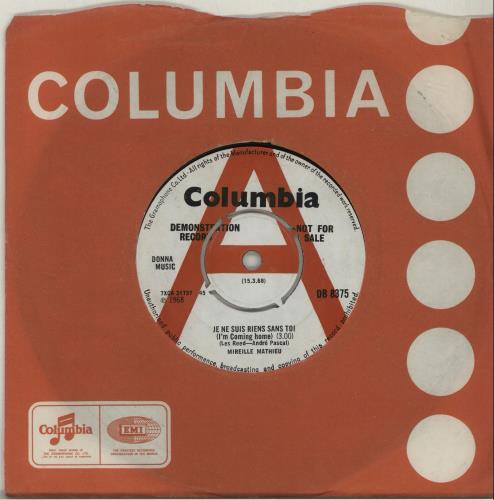Mireille Mathieu Je Ne Suis Rien Sans Toi 7" vinyl single (7 inch record / 45) UK MM-07JE681533
