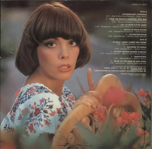 Mireille Mathieu Mireille Mathieu vinyl LP album (LP record) German MM-LPMI859080