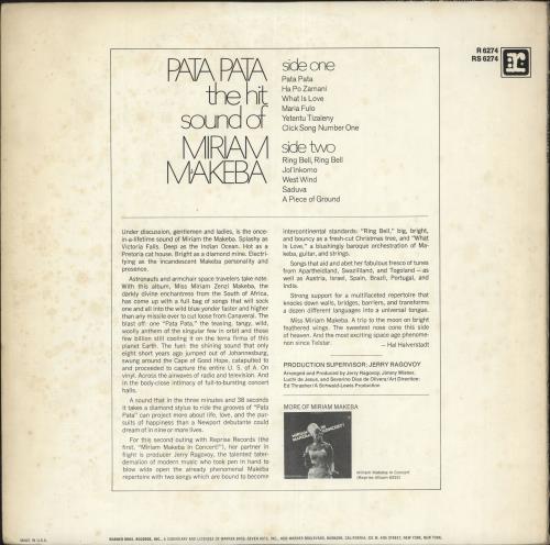 Miriam Makeba Pata Pata vinyl LP album (LP record) US 4MMLPPA699970