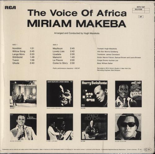 Miriam Makeba The Voice Of Africa - Shrink vinyl LP album (LP record) German 4MMLPTH806219