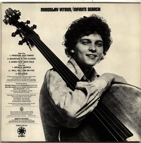 Miroslav Vitous Infinite Search vinyl LP album (LP record) US VTULPIN705157