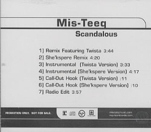 Mis-Teeq Scandalous - Twista Remix CD single (CD5 / 5") US M/SC5SC302897