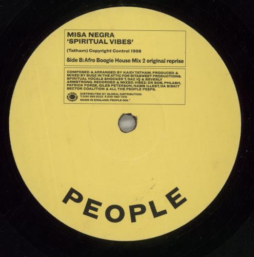 Misa Negra Spiritual Vibes 12" vinyl single (12 inch record / Maxi-single) UK 9XY12SP868803