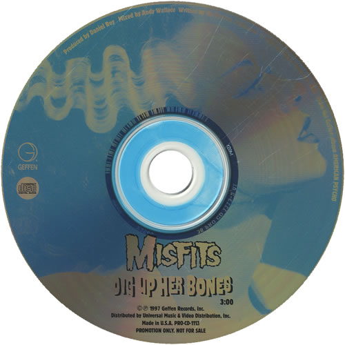 Misfits Dig Up Her Bones CD single (CD5 / 5") US MFTC5DI346727