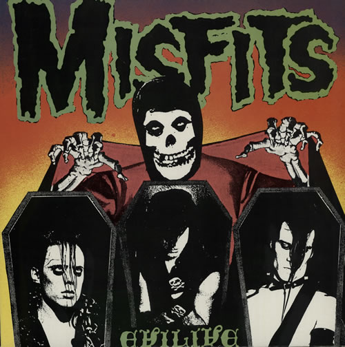 Misfits Evilive - Shrink vinyl LP album (LP record) US MFTLPEV571336