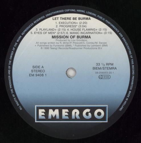 Mission Of Burma Let There Be Burma - EX 2-LP vinyl record set (Double LP Album) Dutch ME82LLE863547