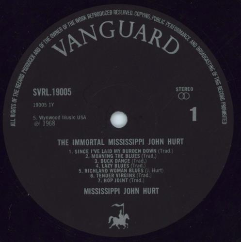 Mississippi John Hurt The Immortal Mississippi John Hurt - Fully Laminated vinyl LP album (LP record) UK ME1LPTH814861