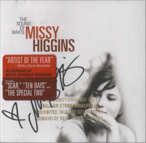 Missy Higgins The Sound Of White - Autographed CD album (CDLP) US MHZCDTH429724