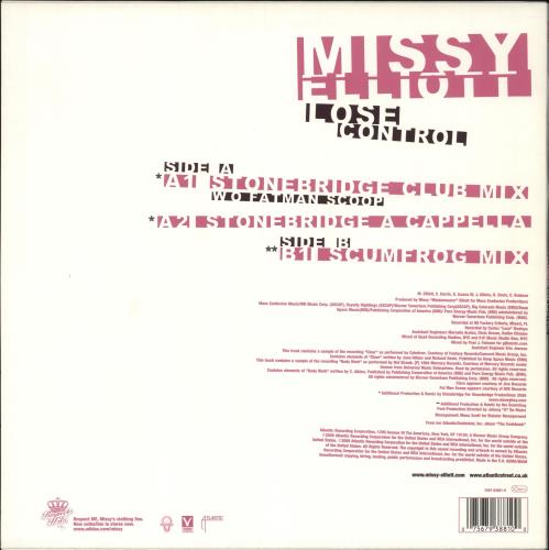 Missy Misdemeanor Elliott Lose Control 12" vinyl single (12 inch record / Maxi-single) UK MSY12LO748384