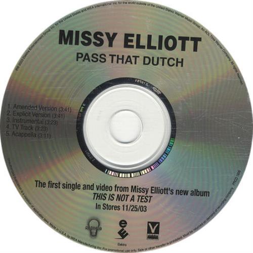 Missy Misdemeanor Elliott Pass That Dutch CD single (CD5 / 5") US MSYC5PA263060