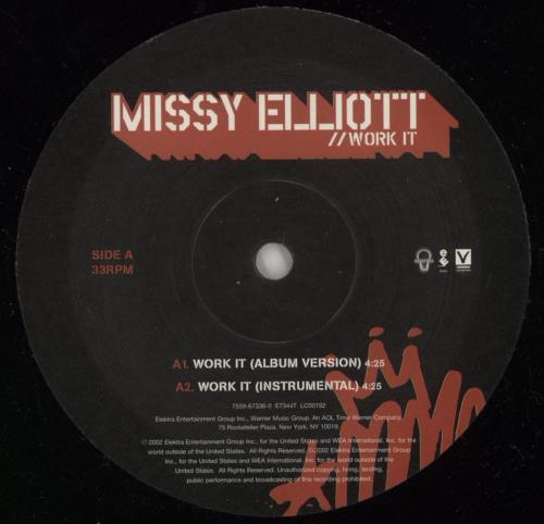 Missy Misdemeanor Elliott Work It 12" vinyl single (12 inch record / Maxi-single) UK MSY12WO226864