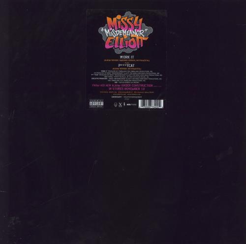 Missy Misdemeanor Elliott Work It 12" vinyl single (12 inch record / Maxi-single) US MSY12WO827003