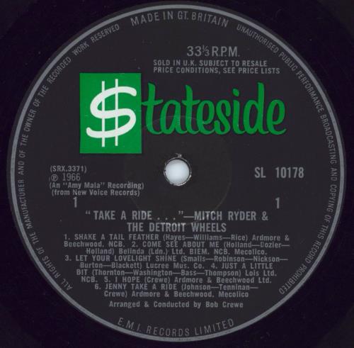 Mitch Ryder Take A Ride vinyl LP album (LP record) UK MR1LPTA778287