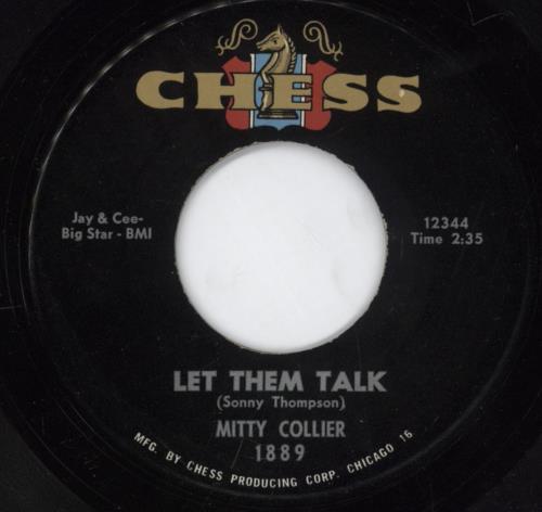Mitty Collier Pain / Let Them Talk 7" vinyl single (7 inch record / 45) US NR607PA890684