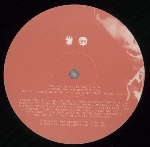 MJ Cole Sincere 12" vinyl single (12 inch record / Maxi-single) UK MJC12SI883232