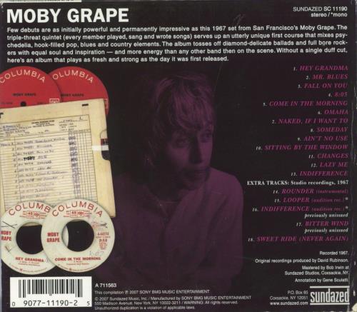 Moby Grape Moby Grape: Remastered + Slipcase CD album (CDLP) US MBGCDMO807029