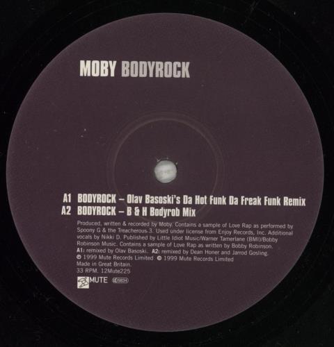 Moby Bodyrock 12" vinyl single (12 inch record / Maxi-single) UK MBY12BO299235