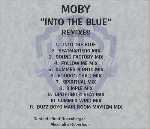 Moby Into The Blue Remixes CD-R acetate US MBYCRIN411823