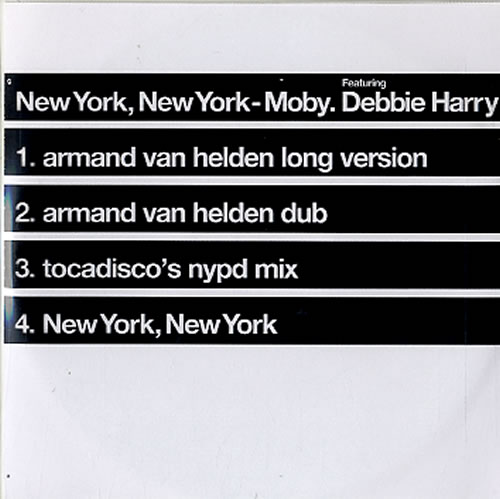 Moby New York, New York + Press Release CD-R acetate UK MBYCRNE628718