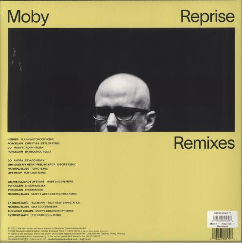 Moby Reprise Remixes - Clear Vinyl - Sealed 2-LP vinyl record set (Double LP Album) UK MBY2LRE857408