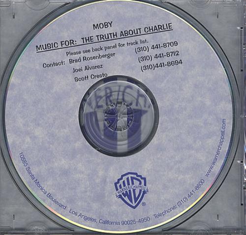 Moby The Music: For The Truth About Charlie CD-R acetate US MBYCRTH222754