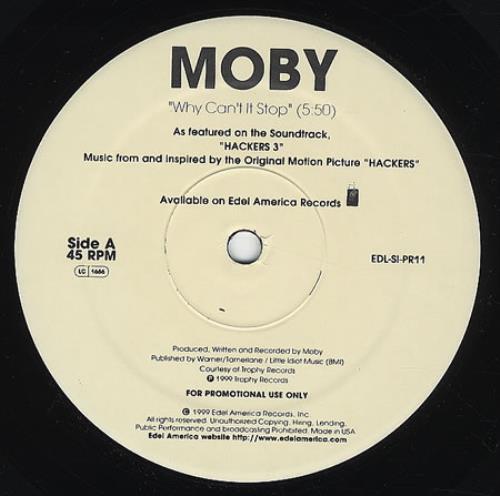 Moby Why Can't It Stop - 1-sided 12" vinyl single (12 inch record / Maxi-single) US MBY12WH194598