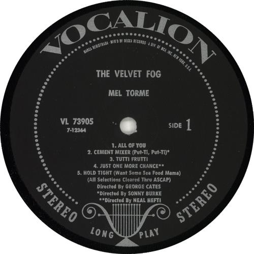 Modern Times The Velvet Fog vinyl LP album (LP record) US M-TLPTH707550