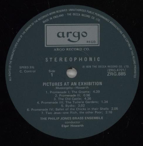 Modest Petrovich Mussorgsky Mussorgsky: Pictures At An Exhibition vinyl LP album (LP record) UK M25LPMU887367