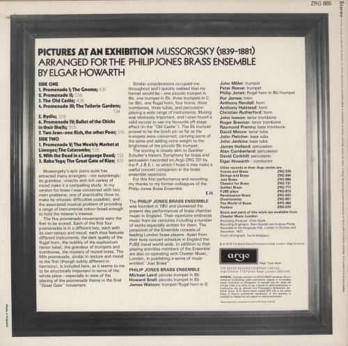 Modest Petrovich Mussorgsky Mussorgsky: Pictures At An Exhibition vinyl LP album (LP record) UK M25LPMU887367