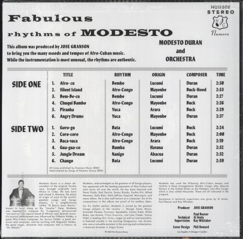Modesto Duran Fabulous Rhythms Of Modesto - Red Glitter Marble Vinyl - Sealed vinyl LP album (LP record) US 87ILPFA861879