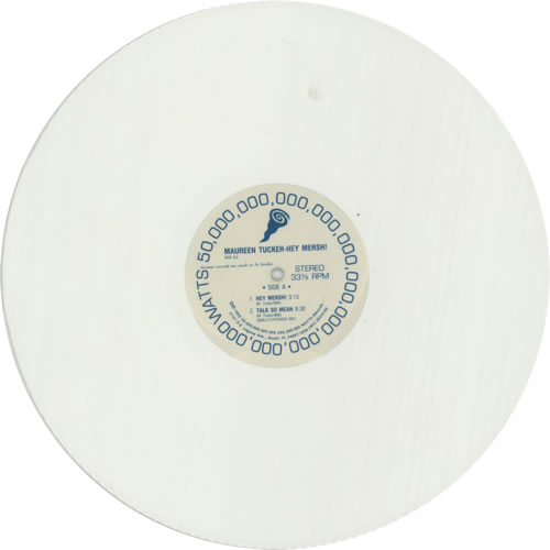 Moe Tucker Hey Mersh! - White vinyl 12" vinyl single (12 inch record / Maxi-single) US TUC12HE601503