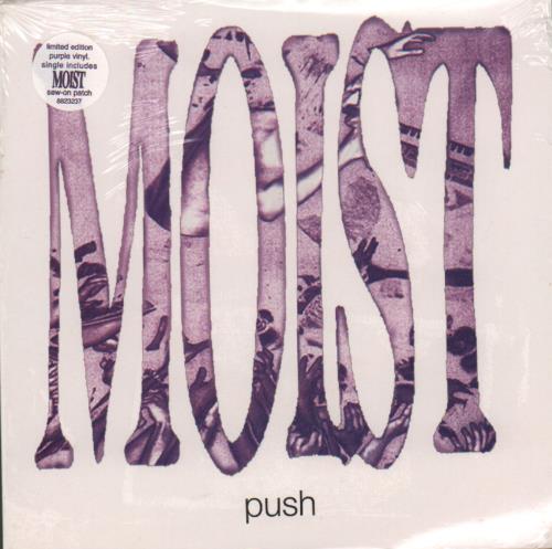 Moist Push - purple vinyl + patch 7" vinyl single (7 inch record / 45) UK MOI07PU165848