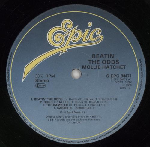 Molly Hatchet Beatin' The Odds vinyl LP album (LP record) UK MYHLPBE455008