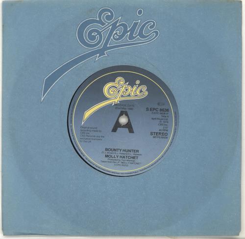 Molly Hatchet Bounty Hunter 7" vinyl single (7 inch record / 45) UK MYH07BO704587