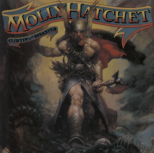 Molly Hatchet Flirtin' With Disaster + lyric inner vinyl LP album (LP record) UK MYHLPFL570386