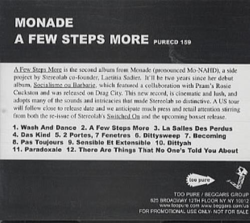 Monade A Few Steps More CD album (CDLP) US M.OCDAF323689
