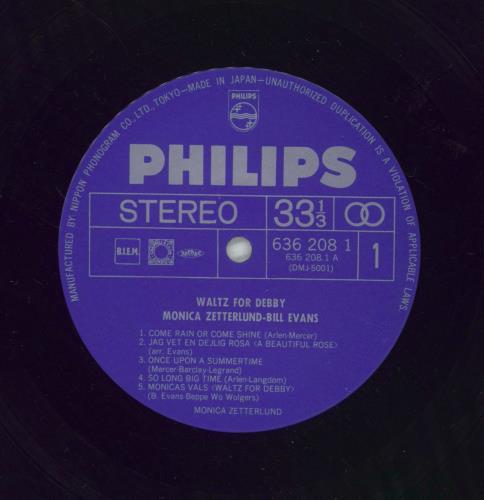 Monica Zetterlund Waltz For Debby vinyl LP album (LP record) Japanese M16LPWA774505