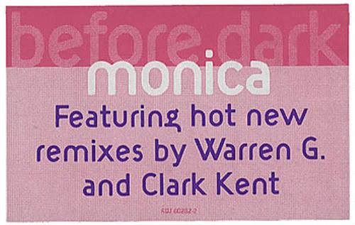 Monica Before Dark CD single (CD5 / 5") US MNIC5BE386424
