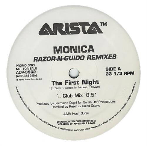 Monica The First Night 12" vinyl single (12 inch record / Maxi-single) US MNI12TH367771