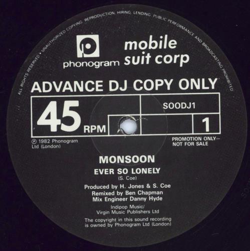 Monsoon Ever So Lonely 12" vinyl single (12 inch record / Maxi-single) UK MSO12EV59923