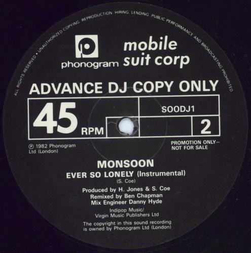 Monsoon Ever So Lonely 12" vinyl single (12 inch record / Maxi-single) UK MSO12EV59923
