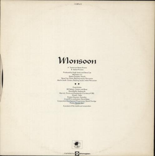 Monsoon Tomorrow Never Knows 12" vinyl single (12 inch record / Maxi-single) UK MSO12TO111768