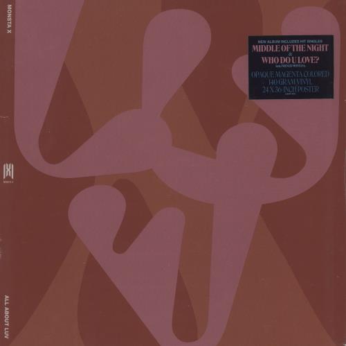 Monsta X All About Luv - Magenta Vinyl - Sealed vinyl LP album (LP record) UK 931LPAL873567