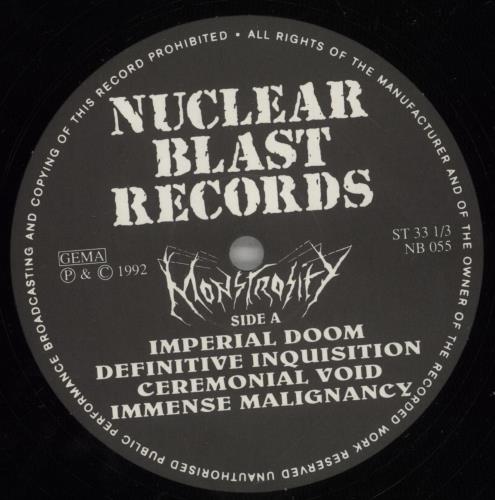 Monstrosity Imperial Doom vinyl LP album (LP record) German 08OLPIM883587