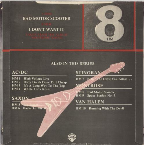 Montrose Bad Motor Scooter 7" vinyl single (7 inch record / 45) UK TRO07BA609981